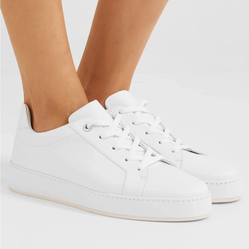 Loro Piana Nuages Leather Calf Skin White Sneaker size 38